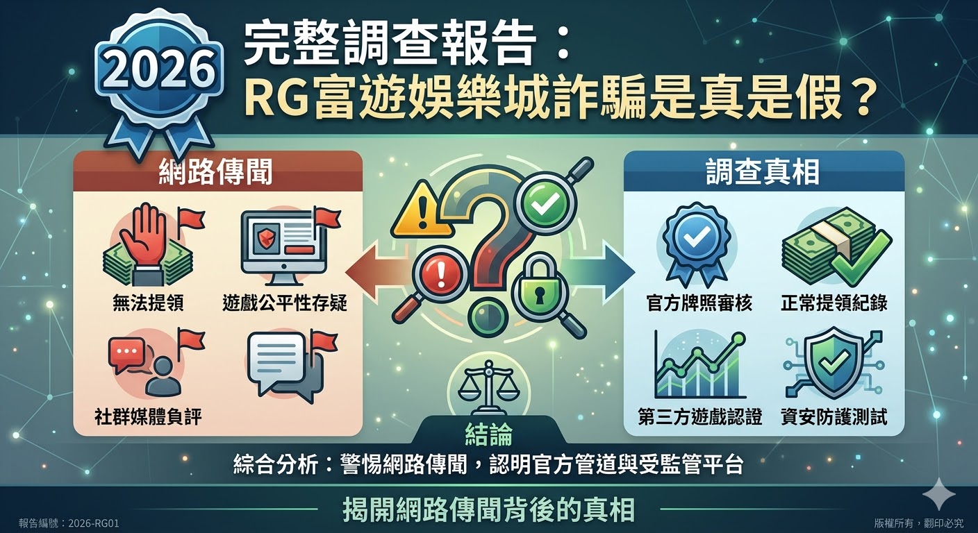  RG富遊娛樂城詐騙是真是假？2026完整調查報告：揭開網路傳聞背後的真相